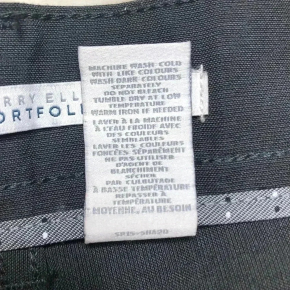 Perry Ellis Portfolio Dress Pants Black  Size 34 - Picture 11 of 16